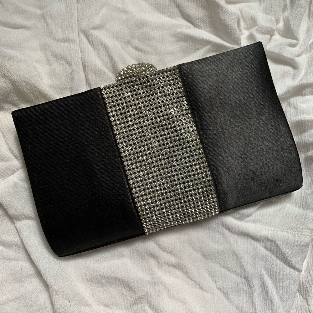 Black Rhinstone Clutch or Crossbody